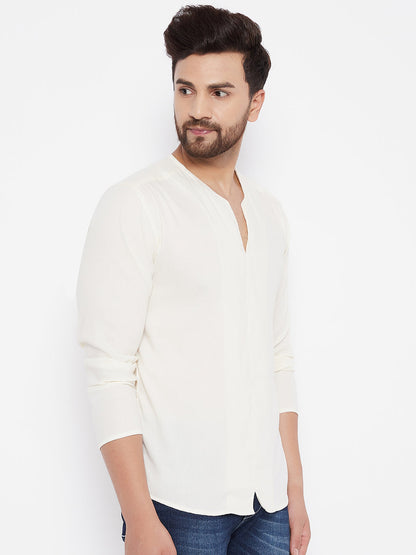 Men's Woven Design Straight  Kurta