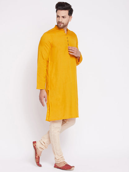 Men's Kurta with Slit Neckline -