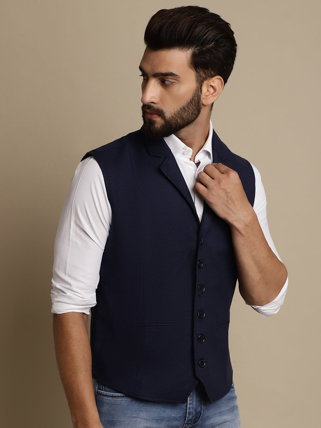 Men's Waistcoat With Notched Lapel