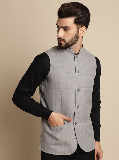 Men's Mandarin Collar Waistcoat