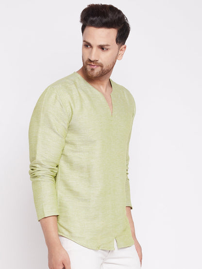 Men's Kurta with Slit Neckline -