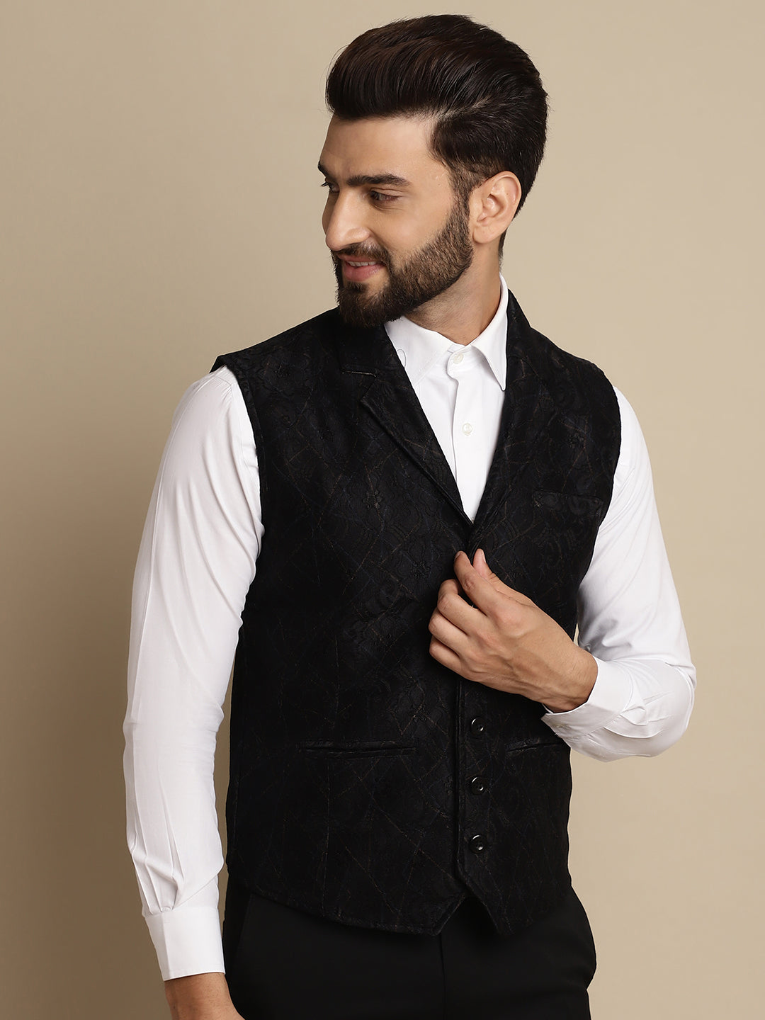 Men's Waistcoat With Notched Lapel