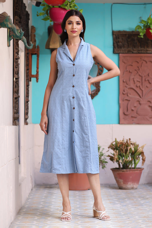 Women's Skylike Rakish Cotton Dress