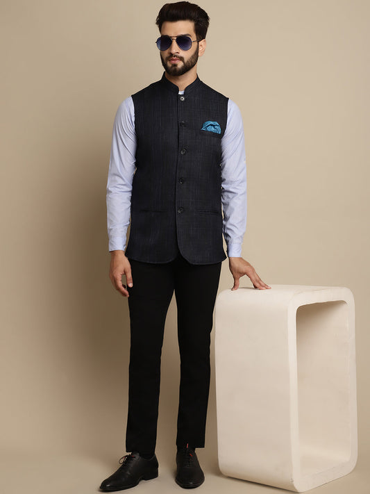 Men's Mandarin Collar Waistcoat