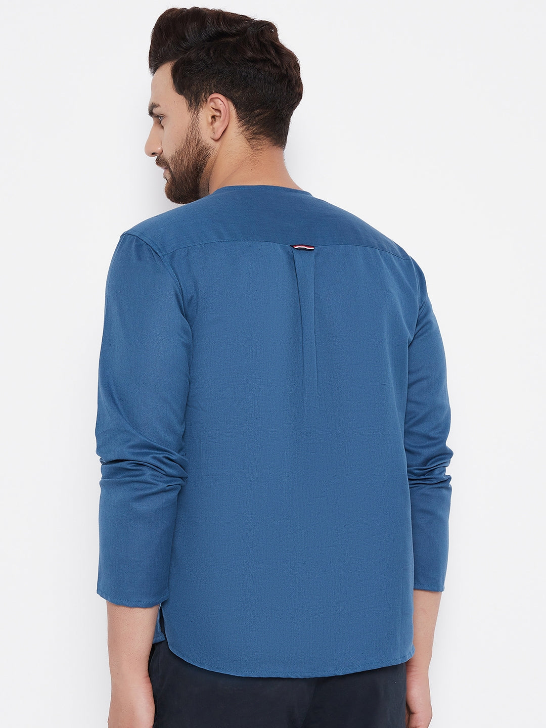 Men's Solid Linen Kurta