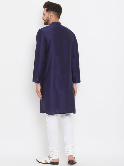 Men's Purple Cotton Kurta