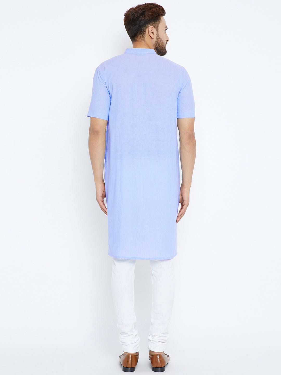 Men's Blue Pure Cotton Kurta