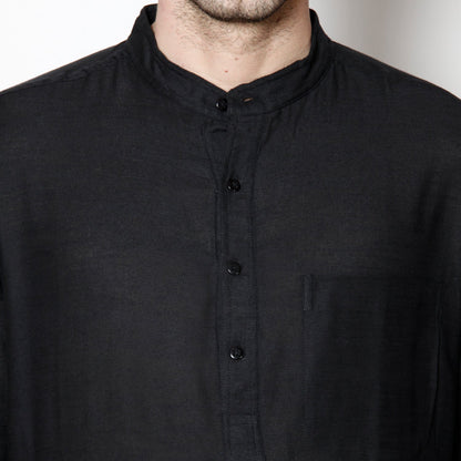 Men's Black Cotton Kurta