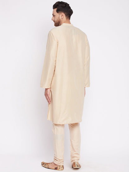 Men's Long Kurta with Band Collar -