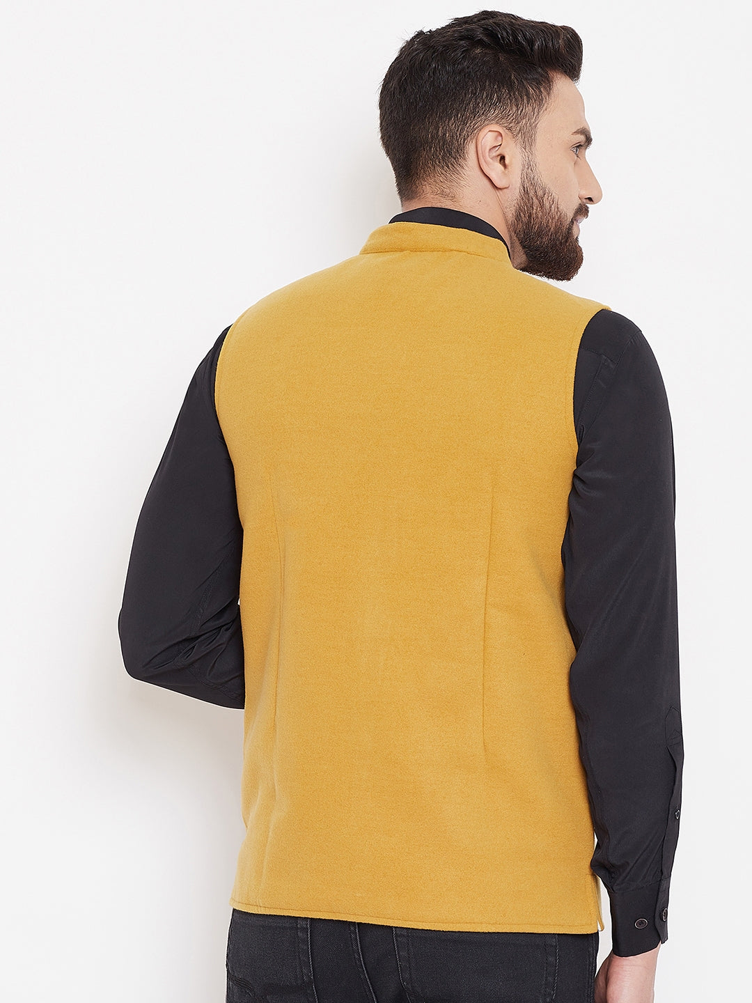 Men's Mustard Nehru Jacket