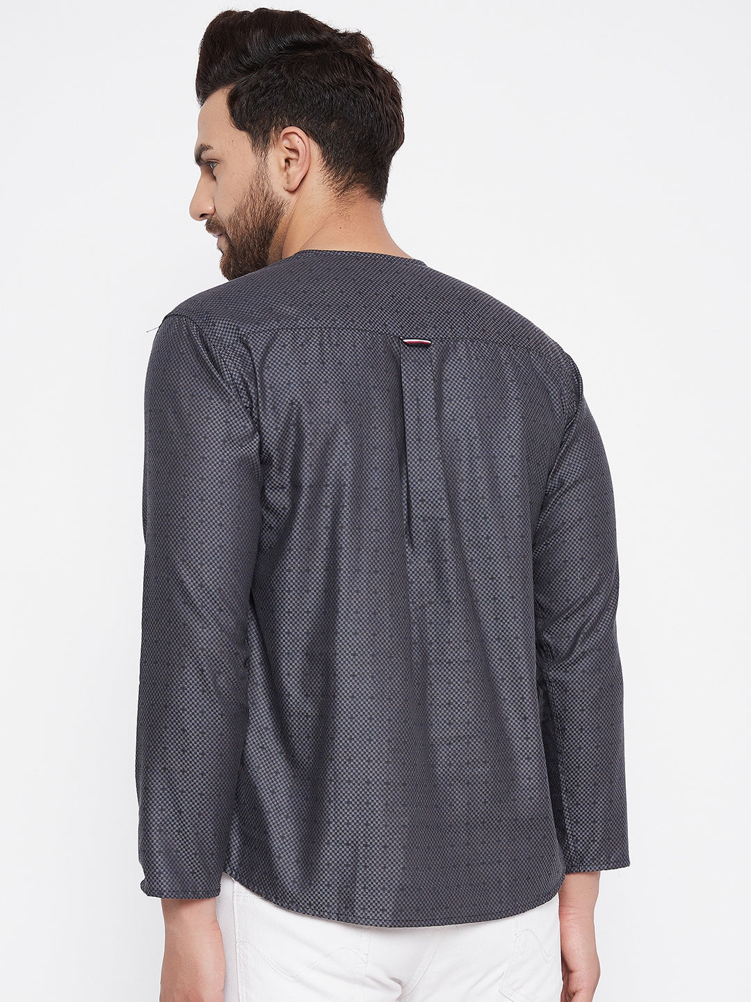 Men's Woven Design Straight  Kurta