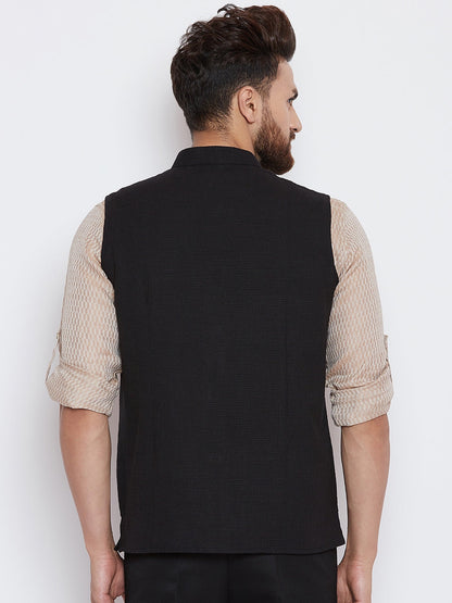 Men's Cocktail Night Black Nehru Jacket