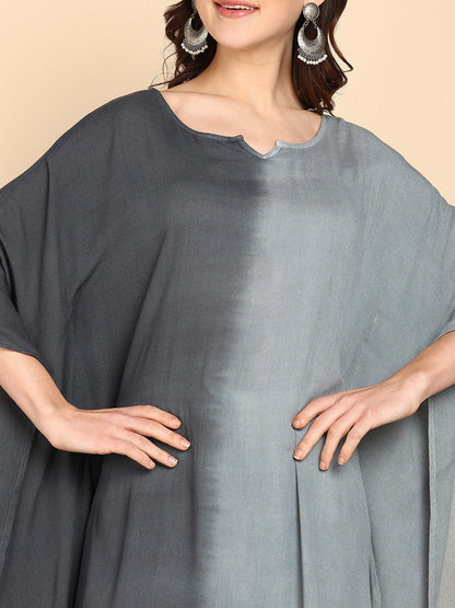 Women's Grey Crepe Kaftan