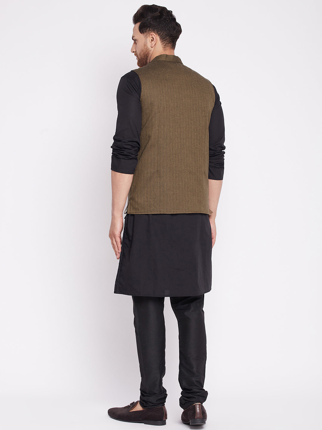 Men's Nehru Jacket with welt pockets -