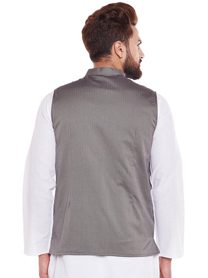 Men's Grey Nehru Jacket