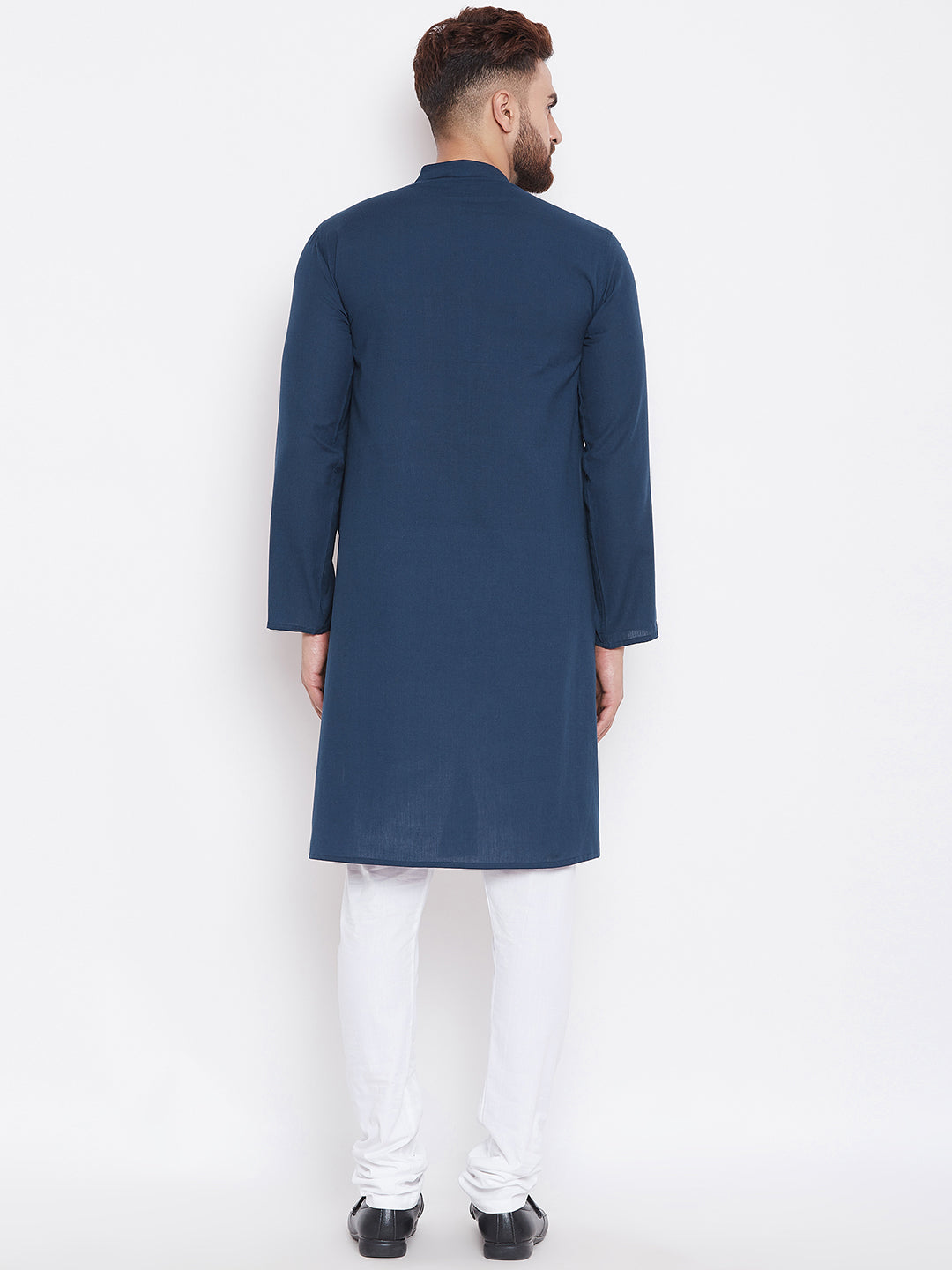 Men's Deep Blue Pure Cotton Kurta