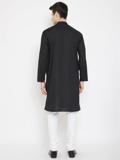 Men's Woven Design Straight Kurta