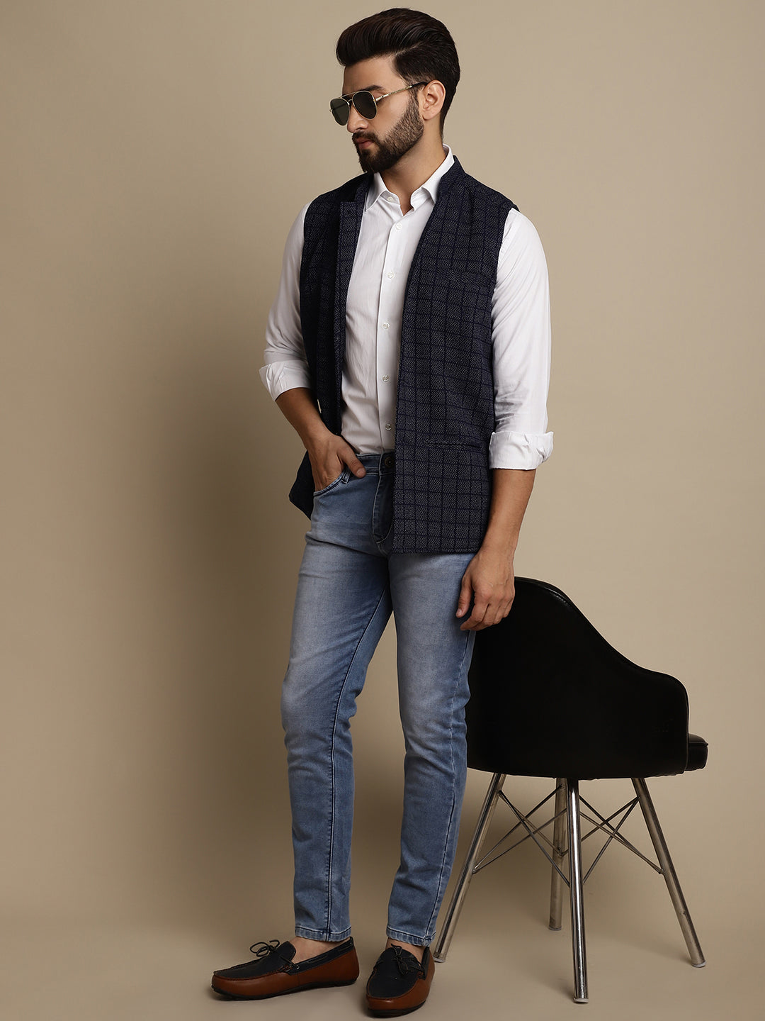 Men's Mandarin Collar Waistcoat