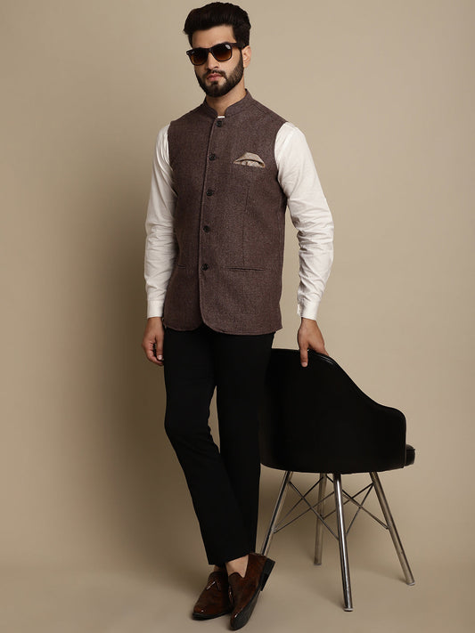 Men's Mandarin Collar Waistcoat