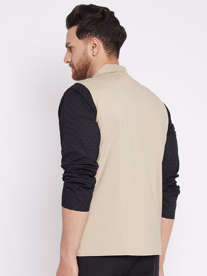 Men's Nehru Jacket With Welt Pockets -