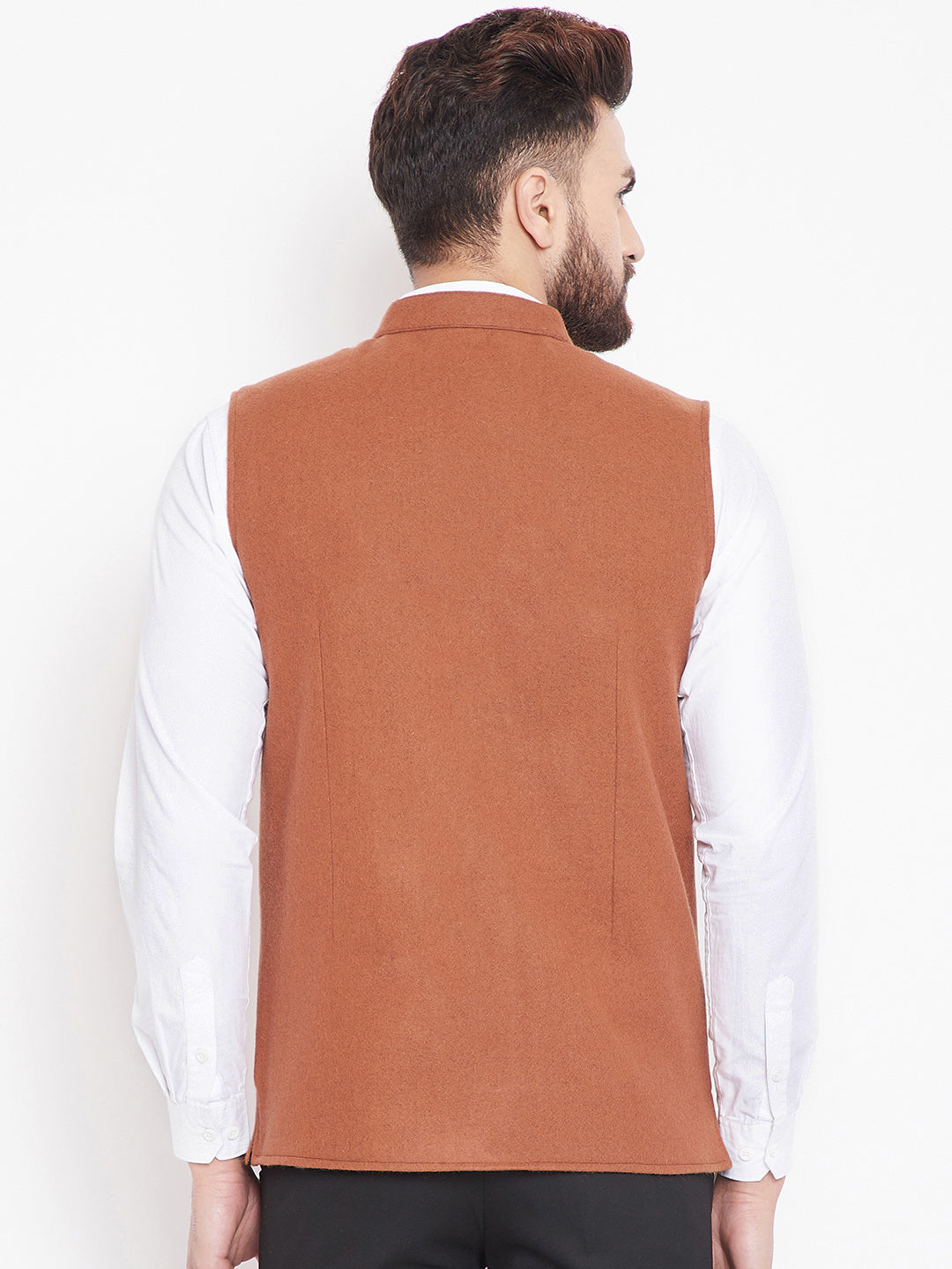 Men's Orange Nehru Jacket