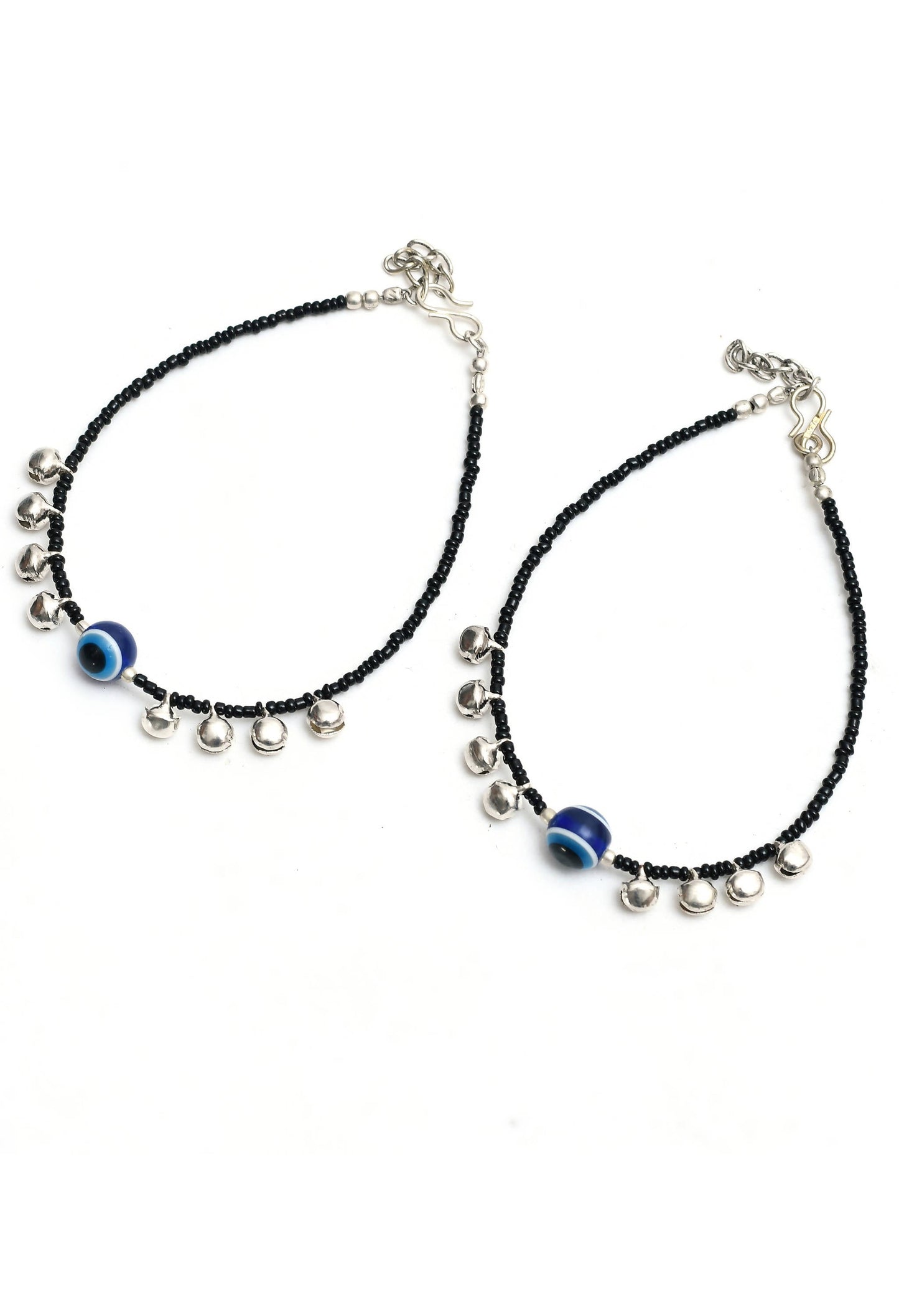 Trendy Oxidised and Black Pearls Anklets with Ghungroo Jkpayal_018