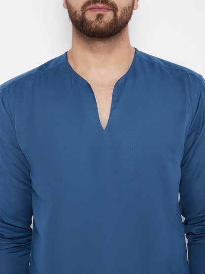 Men's Solid Linen Kurta