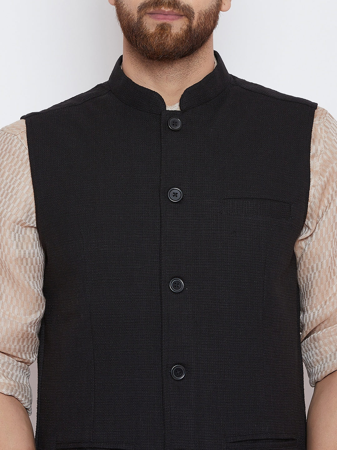 Men's Cocktail Night Black Nehru Jacket