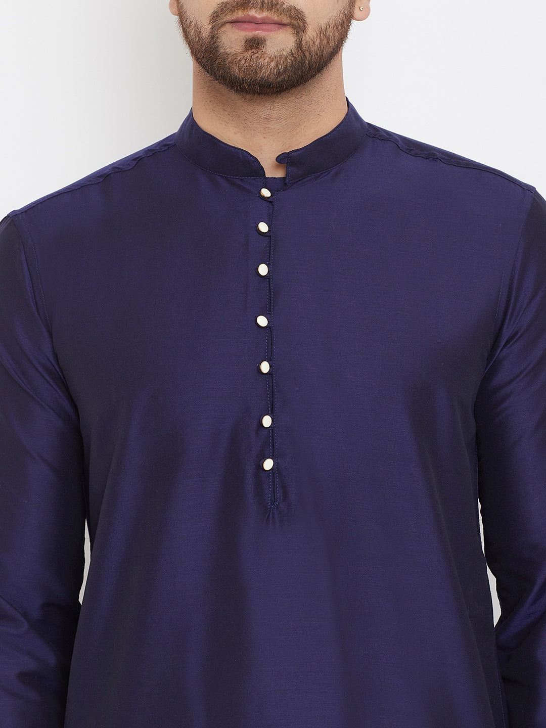 Men's Purple Cotton Kurta