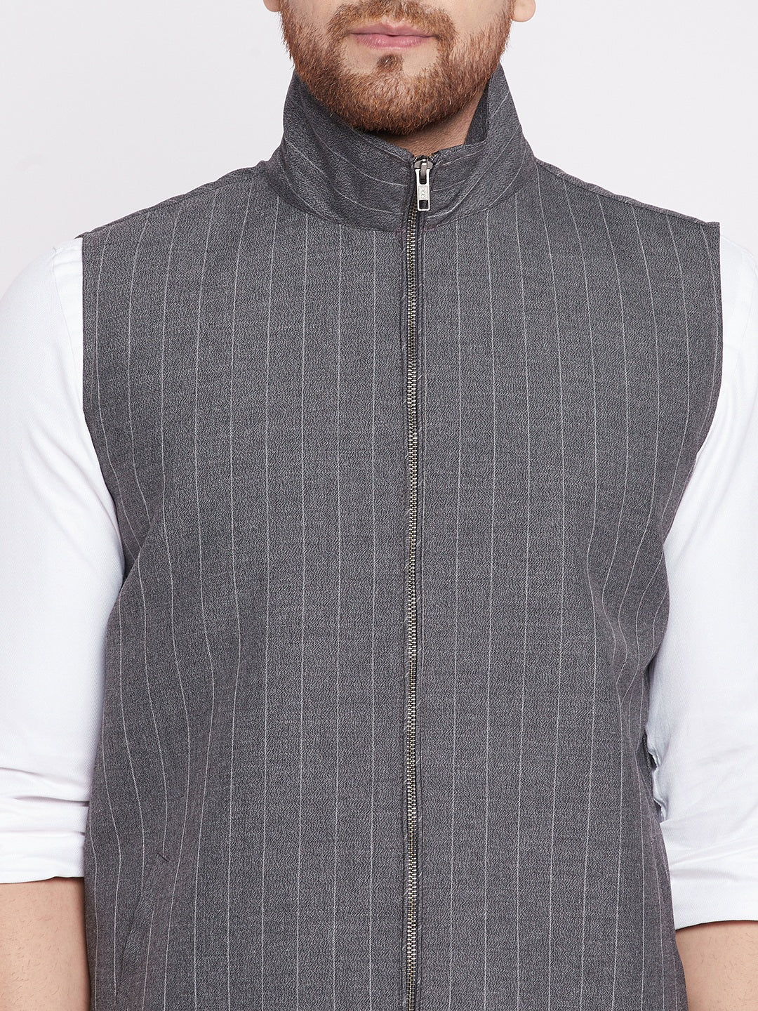 Men's Nehru Jacket With Welt Pockets -