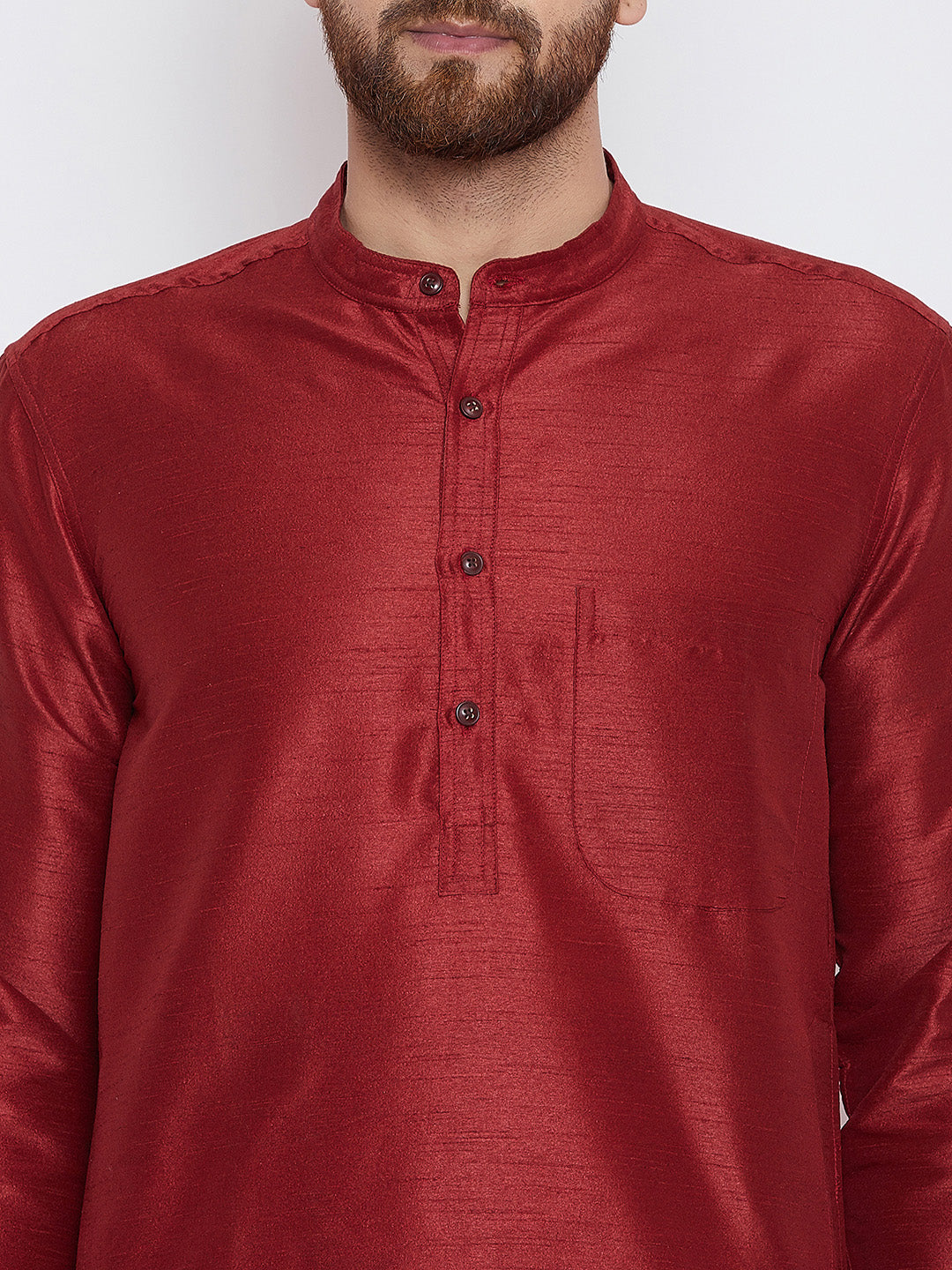 Men's Maroon Festive Kurta