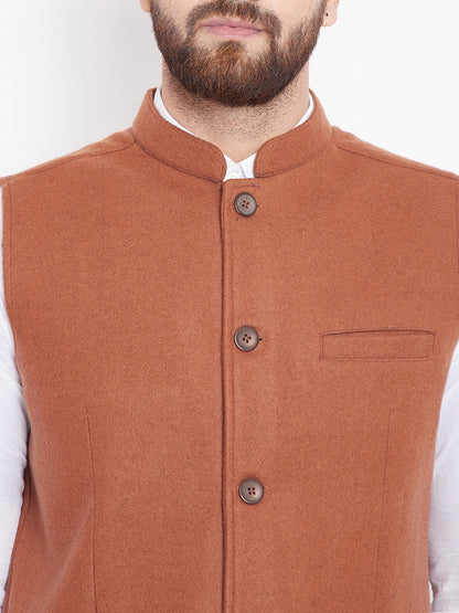 Men's Orange Nehru Jacket