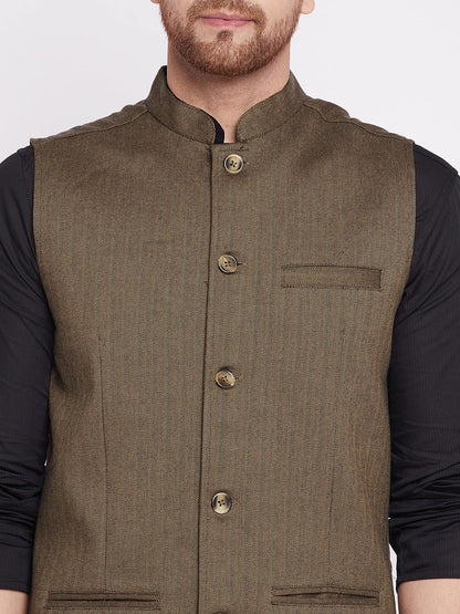 Men's Nehru Jacket with welt pockets -