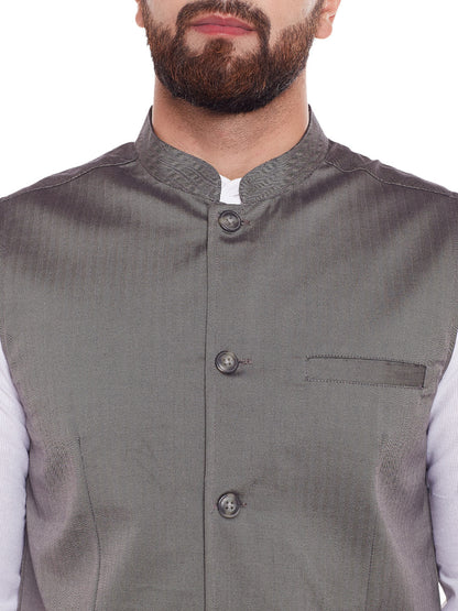 Men's Grey Nehru Jacket