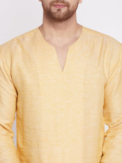 Men's Kurta with Slit Neckline -