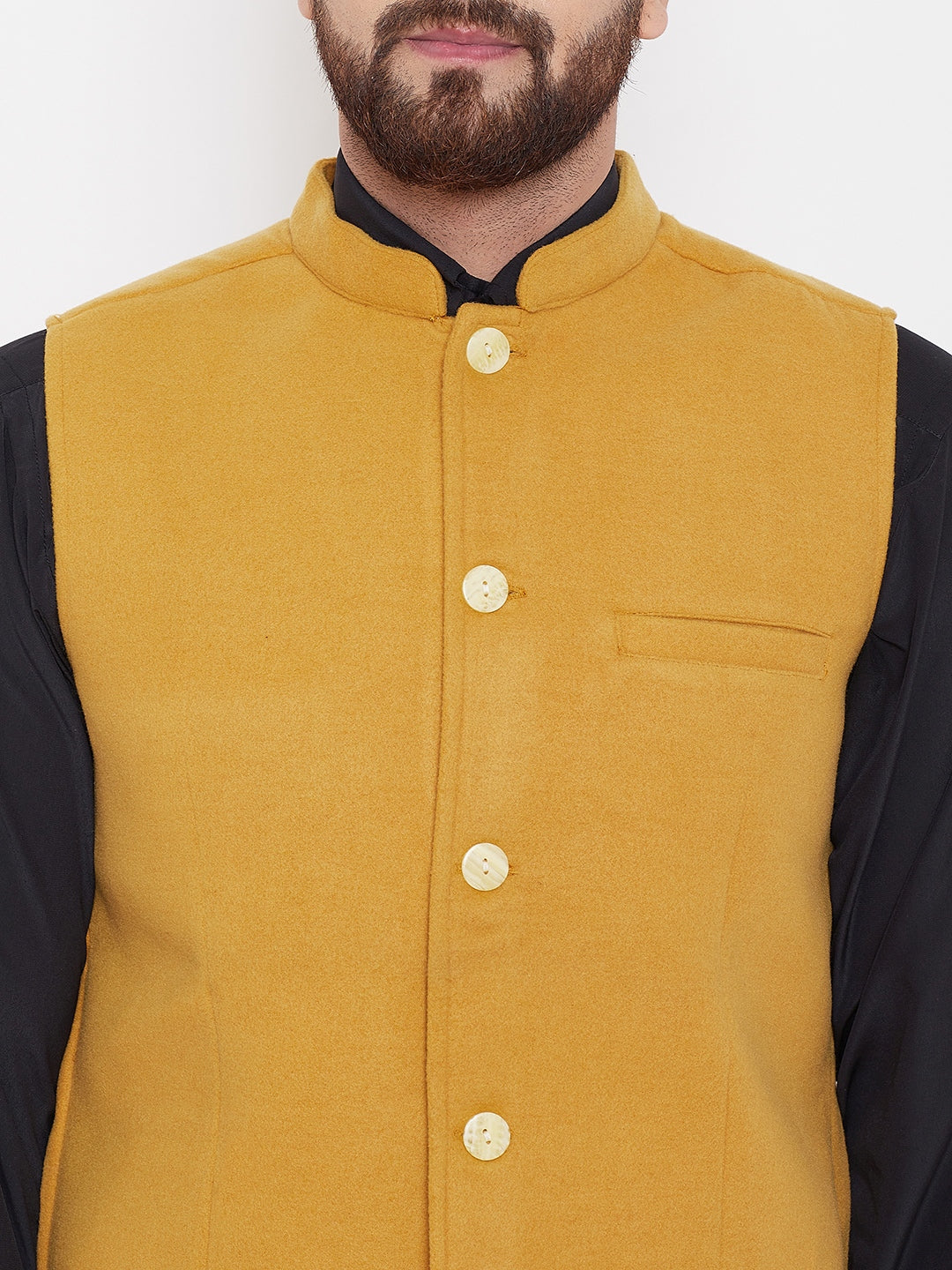 Men's Mustard Nehru Jacket