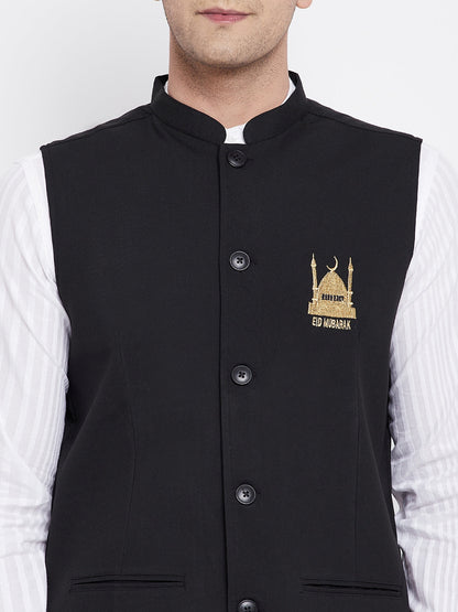 Men's Nehru Jacket With Eid Insignia