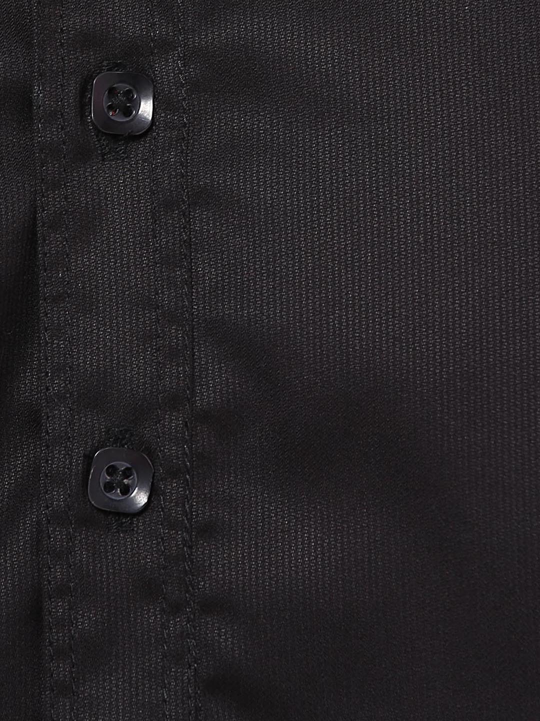 Men's Black Pure Cotton Shirt Kurta