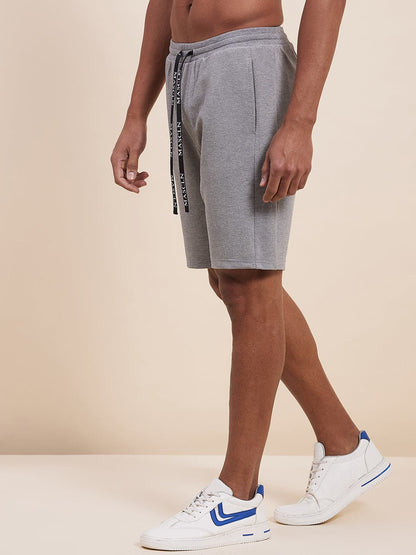 Men's Grey Melange Bermuda Shorts - LYUSH-MASCLN