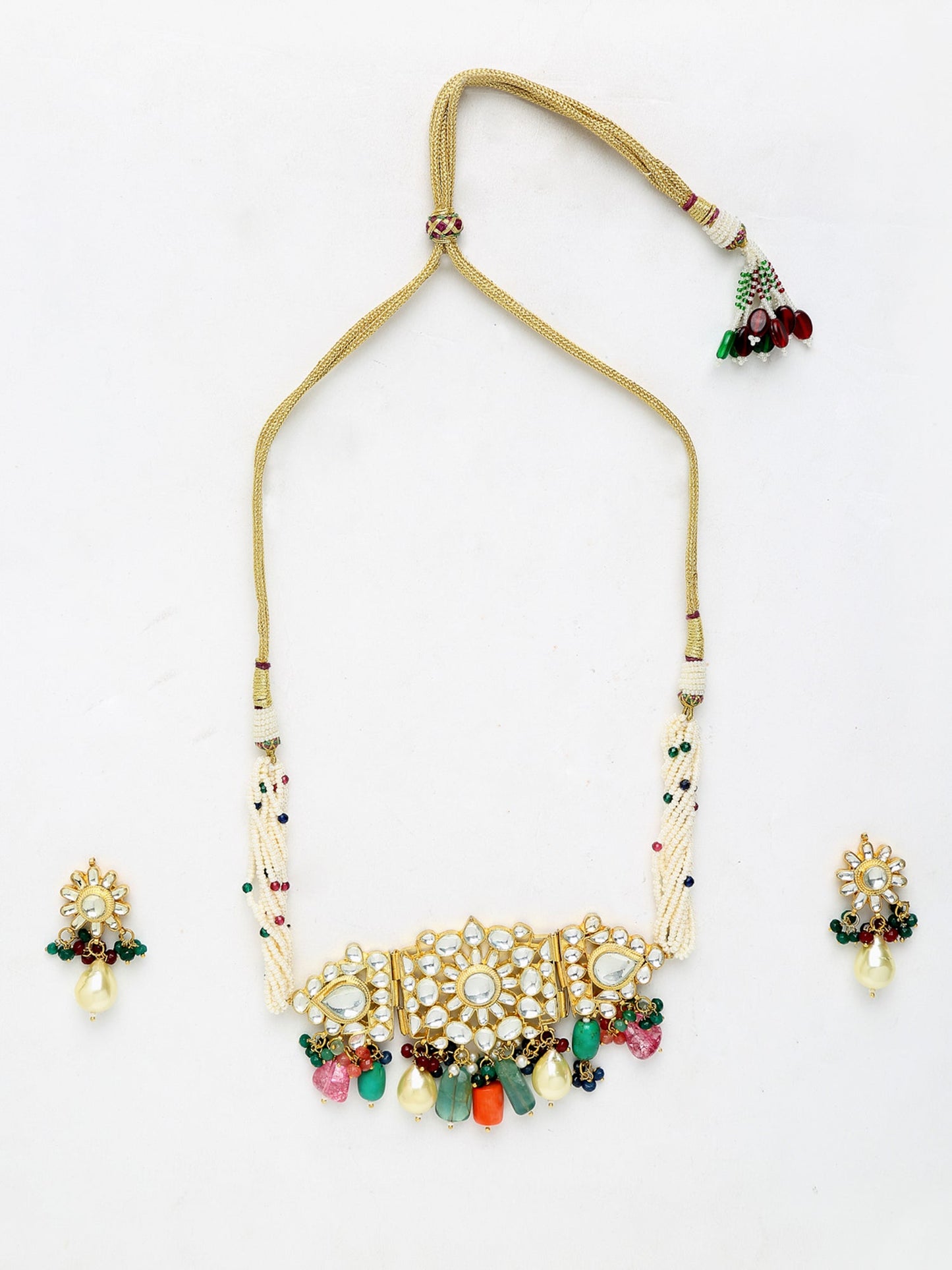 Women's Kundan Maharani Choker with Earrings