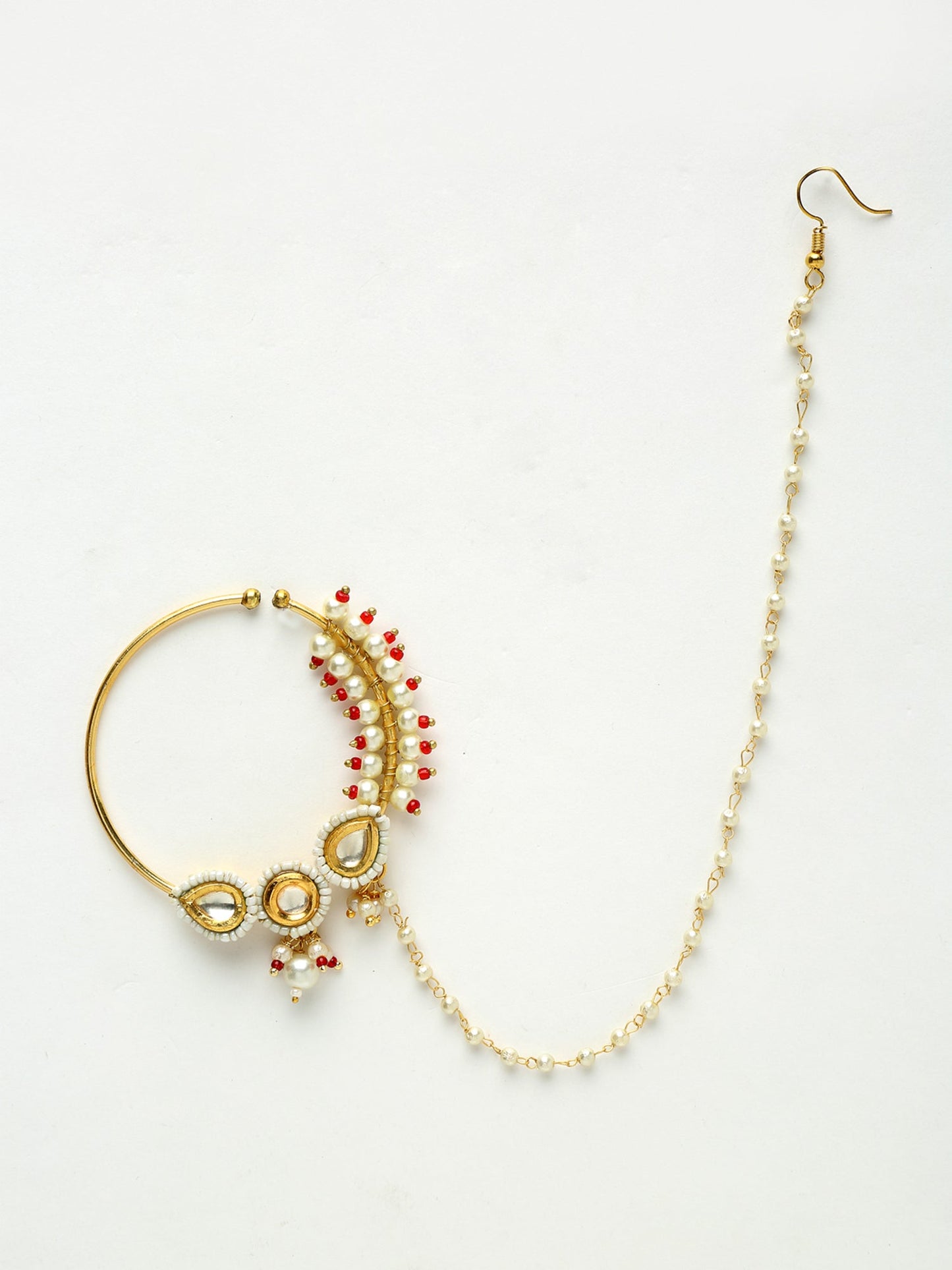 Traditional Kundan Nose Ring Nath