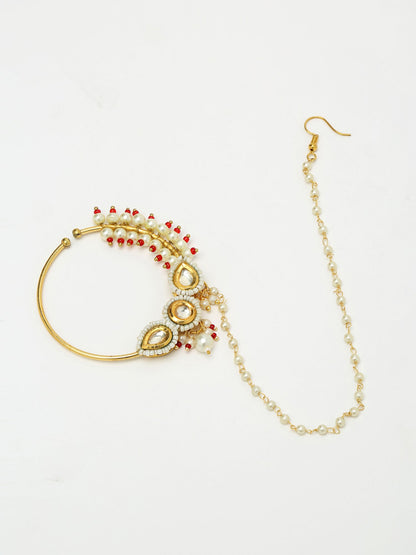 Traditional Kundan Nose Ring Nath