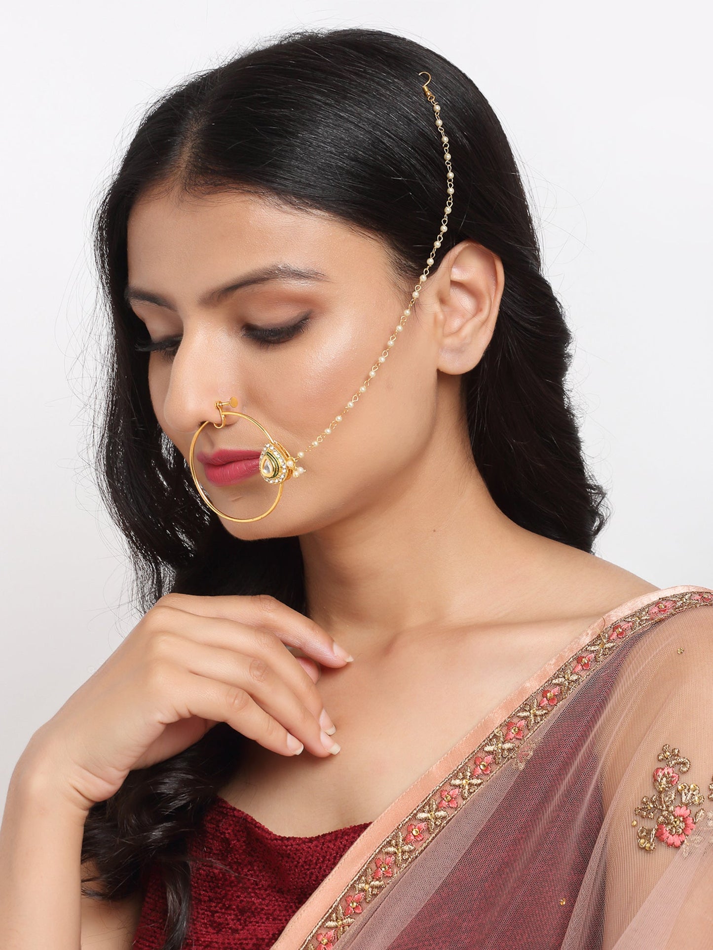 Maharani Kundan Nose Ring