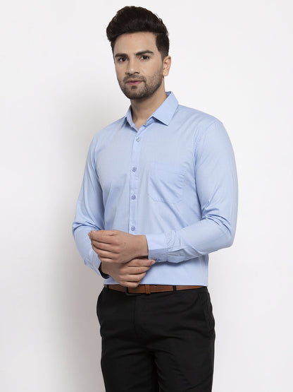 Men's Cotton Solid Firozi Blue Formal Shirt's ( SF 361Firozi )