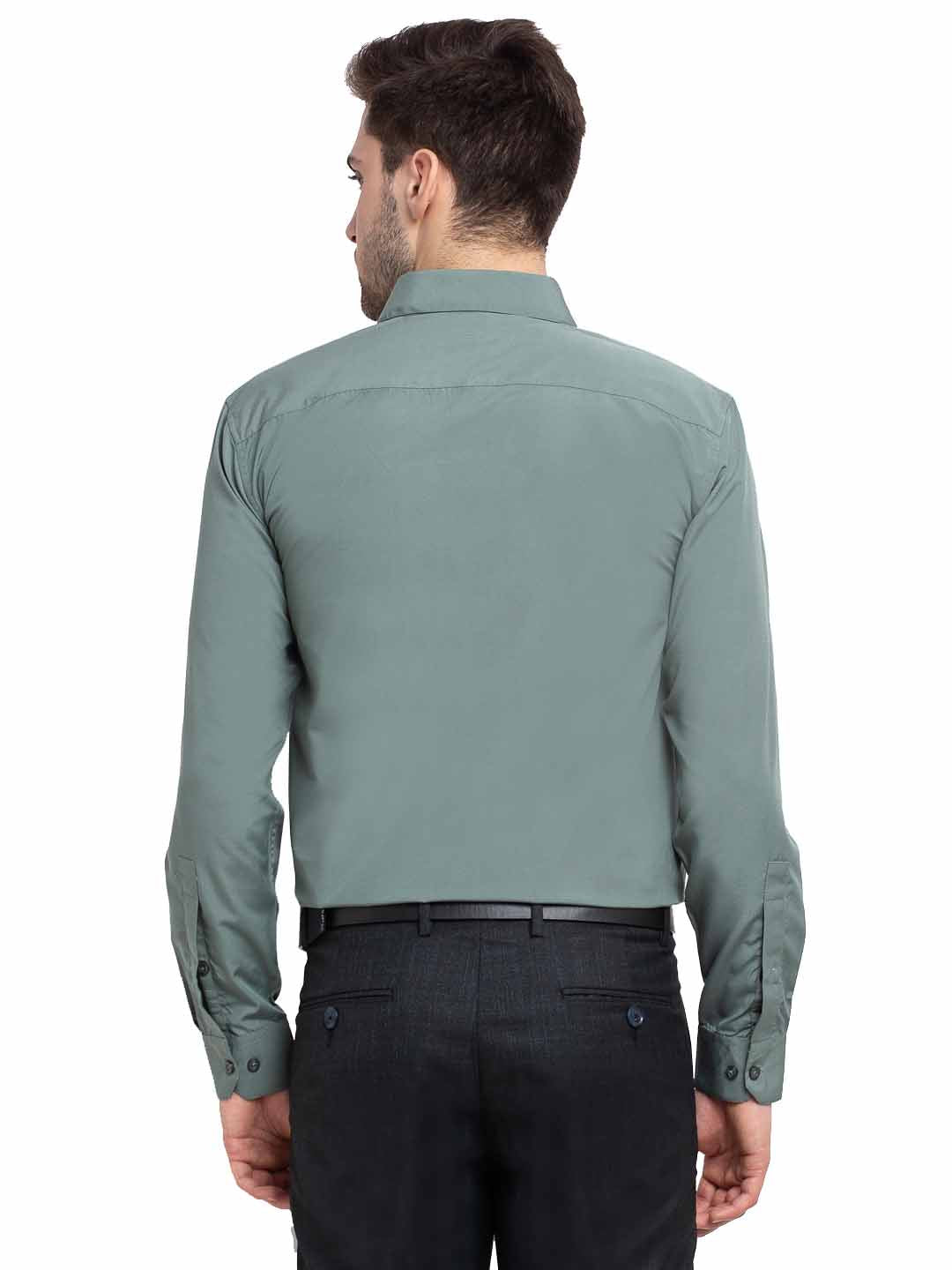 Men's Cotton Solid Pista Green Formal Shirt's ( SF 361Pista )