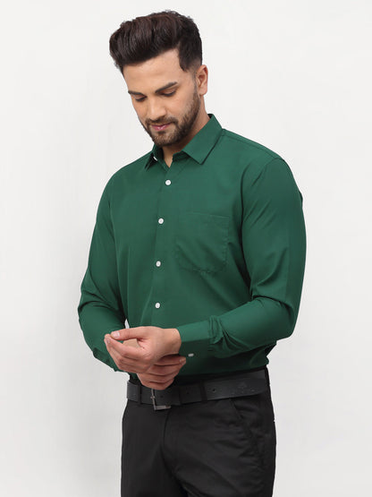 Men's Olive Solid Formal Shirts ( SF 777Olive )