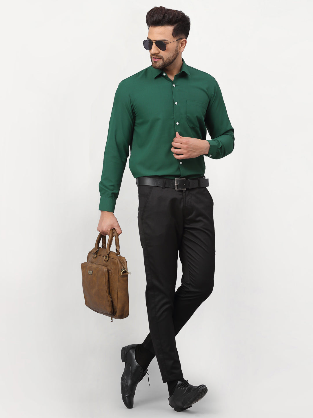 Men's Olive Solid Formal Shirts ( SF 777Olive )