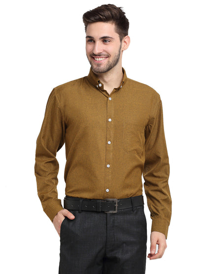 Men's Olive Button Down Collar Cotton Formal Shirt ( SF 785Olive )