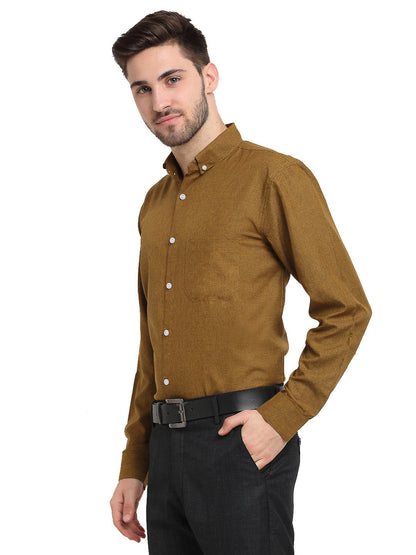 Men's Olive Button Down Collar Cotton Formal Shirt ( SF 785Olive )