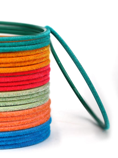 Women's  Set of 24 Multi-Color Bangles